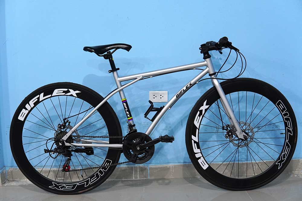bicicleta de carretera aro 27 con aros triple pared de aluminio